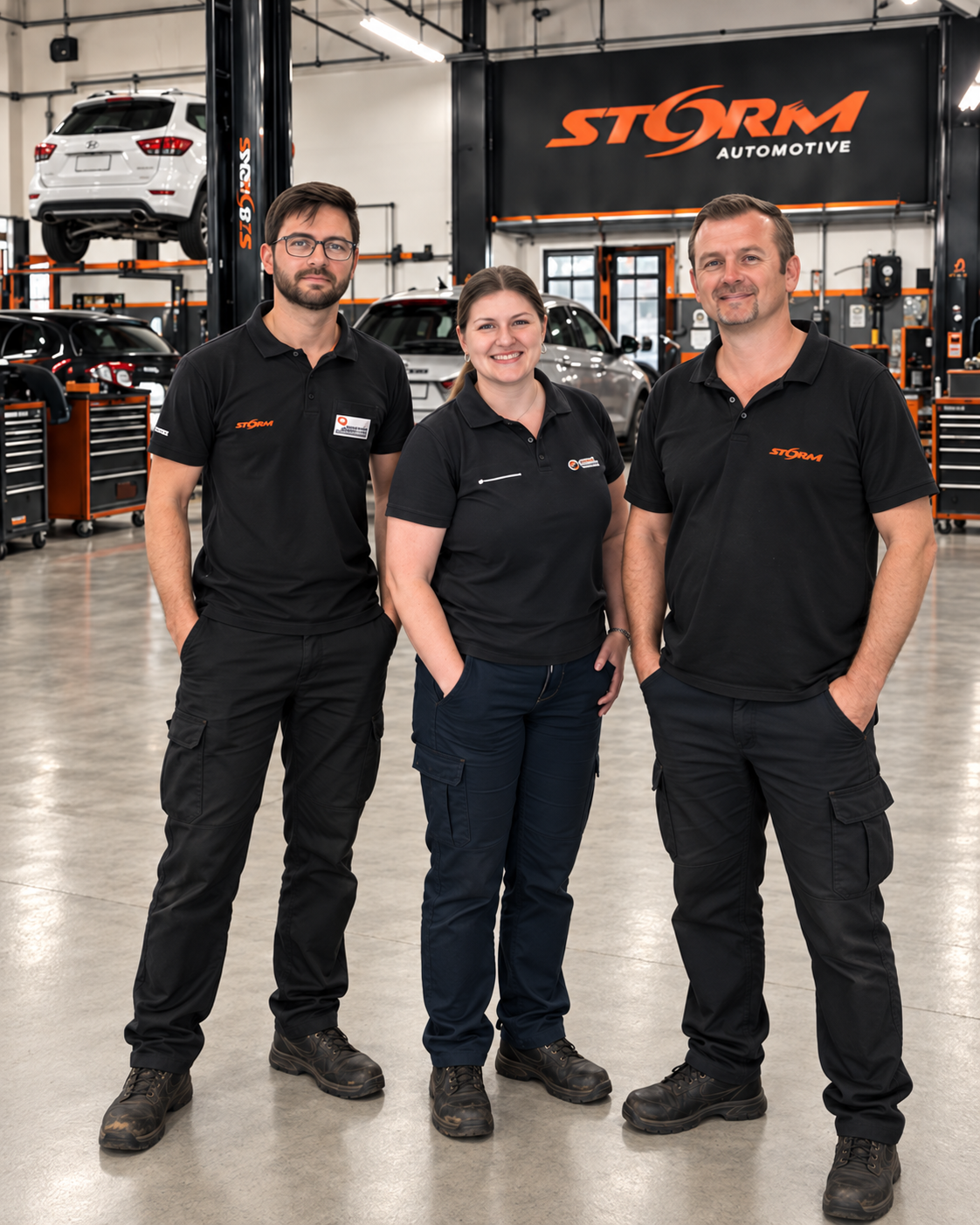 Equipe de especialistas e proprietários da Storm Automotive em Ijuí–RS