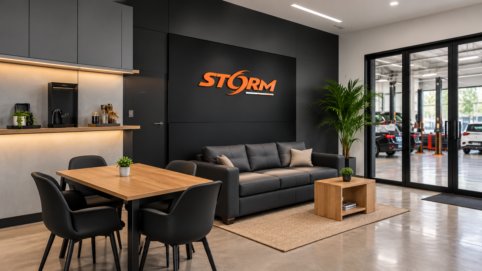 Sala de recepção e espera premium Storm Automotive